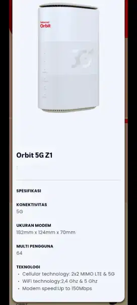Rent Modem 5G Z1