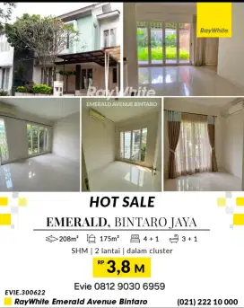 TURUN HARGA SUPER MURAH! RUMAH HITUNG TANAH DI EMERALD BINTARO