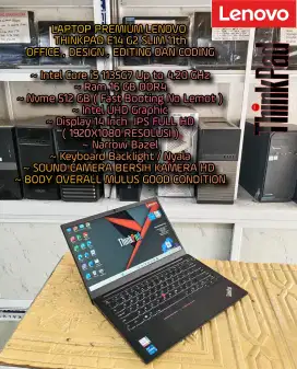 LENOVO THINPAD CORE i5 GEN 11 MULUUUS LAPTOP CODING LAPTOP EDITING