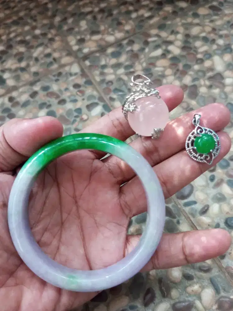 LOSE Stone Gelang Giok Burma Purple kristal