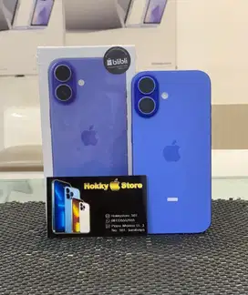 Iphone 16/128gb Ultramarine garansi resmi Agustus 2026 bh 100%