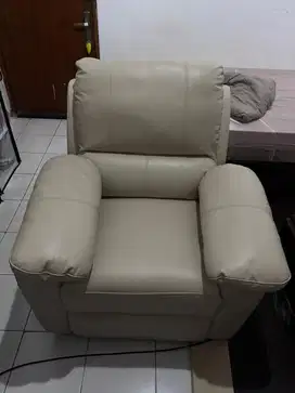 Sofa recliner cheers mc belle 1 seater kulit genuine leather