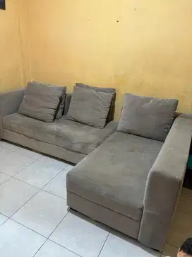Sofa L Gray Chandra Karya Pramuka