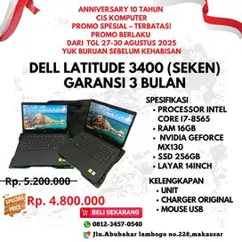 PROMO LAPTOP DELL LATITUDE 3400 BERGARANSI