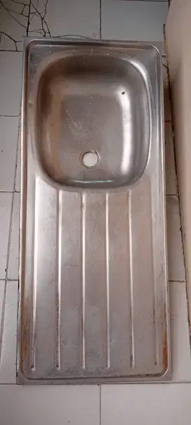 Sink Cucian Piring Stainless Thn 80-an, Uk PxLxT = 107x45x15 cm, Depok