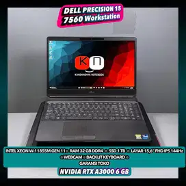 Dell Precision 7560 Intel Xeon W-11855M RTX A3000 6GB Ram32/1TB