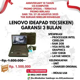 PROMO LENOVO IDEAPAD 110 BERGARANSI