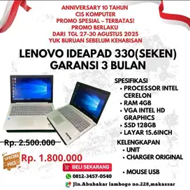 PROMO LAPTOP IDEAPAD 330 BERGARANSI