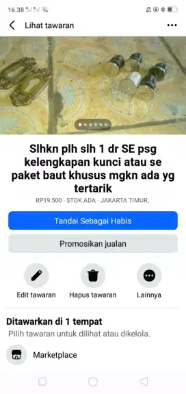 Slhkn plh slh 1 dr SE psg klgkpn kunci pintu/se paket baut khusus nih