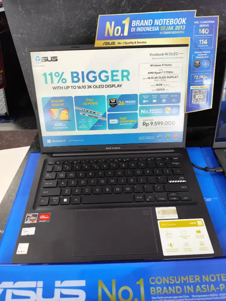 PROMO CICILAN HOME CREDIT LAPTOP ASUS VIVOBOOK 14 OLED RYZEN 7 RAM16GB