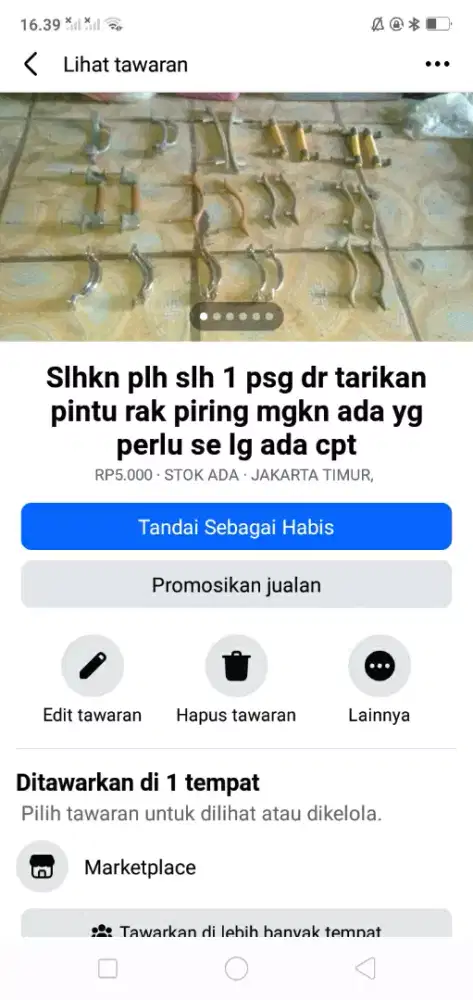Slhkn plh slh 1 psg dr tarikan rak piring ex copotan mgkn ada perlu