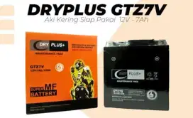 Aki Dry Plus GTZ7V baru