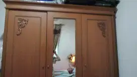 lemari jati jepara usia 30 thn 3 pintu