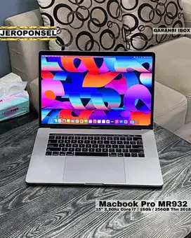 MACBOOK PRO 2018 15” i7 16/256GB MR932 DUAL GRAPHICS GARANSI MULUS CC0