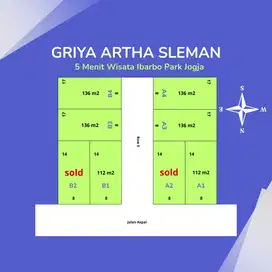 Tanah dijual Jogjakarta dekat Pasar Tempel dan RS PKU Sleman