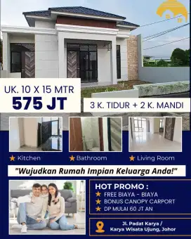 RUMAH 10 X 15 LOKASI JOHOR UJUNG