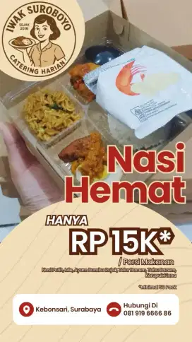 Nasi kotak untuk segala acara sederhana free ongkir all Surabaya