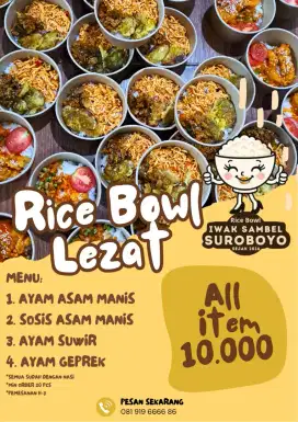 Rice bowl murah, enak, hygienis dan kenyang