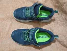Sepatu Skechers Kids S Lights: Meteor Lights in Navy Lime PRELOVED