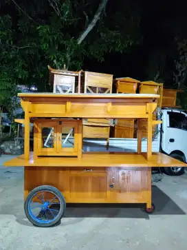 Gerobak Angkringan Bakso Mie Ayam PeceL Bubur Sate Martabak Ronde dlL