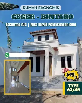 Rumah Murah Minimalis Siap Huni Akses Dekat Bintaro Di Pondok Aren