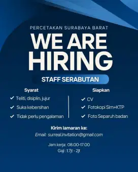 DICARI STAFF SERABUTAN