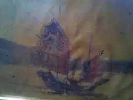 Lukisan vintage perahu layar