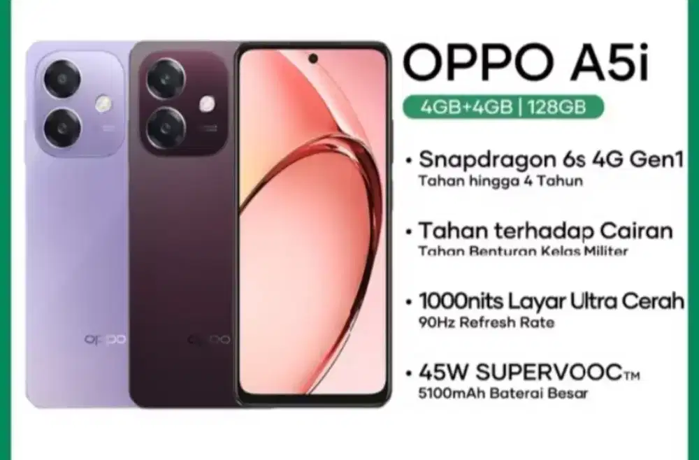 Oppo A5i Merah 128gb