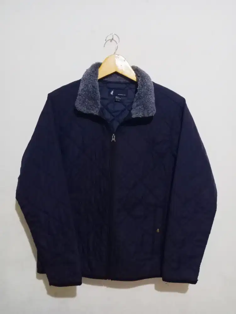Jaket Kerah Bulu Polo