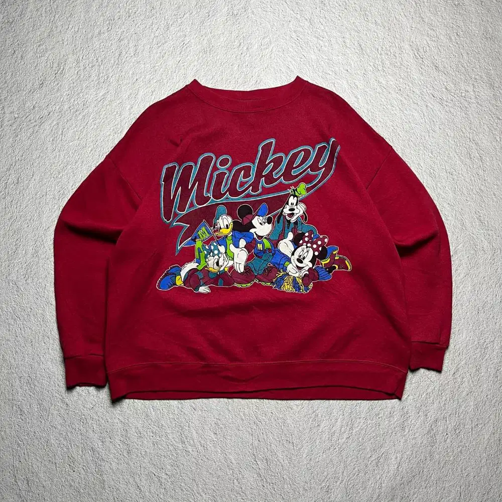 CREWNECK MICKEY VINTAGE SWEATSHIRT BOXY RED ORIGINAL