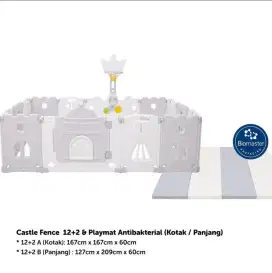 Lumba Castle Fence 12+2B Panjang + Playmat Antibakteri