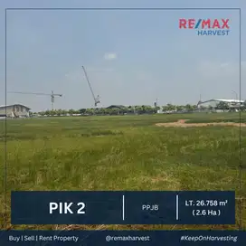 KAVLING/TANAH KOMERSIL PIK 2 DI HOEK DEKAT PATUNG NAGA KEMAKMURAN