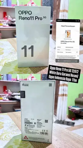 Oppo Reno 11 Pro 5G 12/512 White Garansi Resmi/Oppo Indonesia 1 Tahun