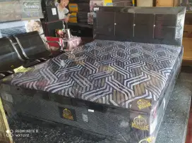 Kasur bed set lengkap sudah dipan dan sandaran 160x200