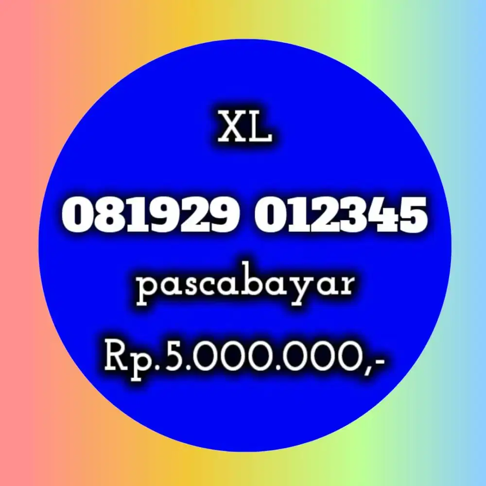 NOMOR CANTIK XL 012345