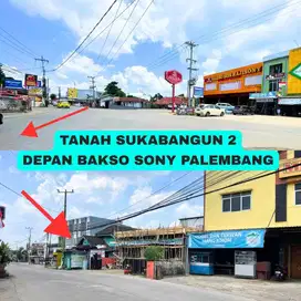 JUAL TANAH PINGGIR JALAN UTAMA SUKABANGUN 2 PALEMBANG