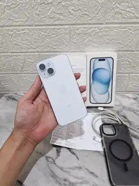 Iphone 15 128gb Ibox panjang blue fullset ori