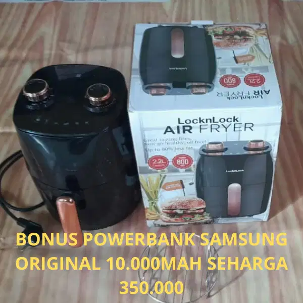 air fryer lock n lock 2.2 L bonus PB samsung original seharga 350.000