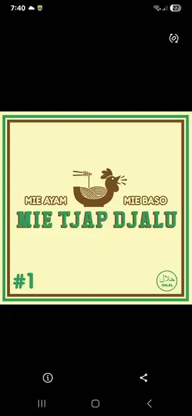 Pegawai kedai mie tjap djalu