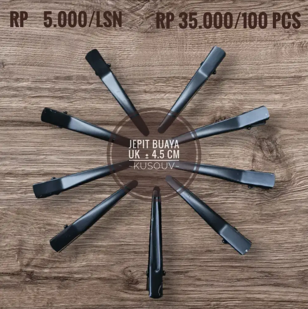 Jepitan Rambut/Jepit Buaya Ujung Lancip/Jepit Polos Siap Hias