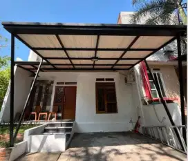 Kanopi carport rangka besi holow galvanis