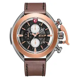 Expedition E3001M Chronograph Men Skeleton Dial Brown Leather