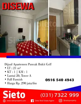 Dijual Apartemen Puncak Bukit Golf