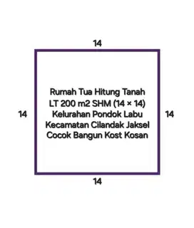 RUMAH TUA HITUNG TANAH DI PONDOK LABU CILANDAK JAKARTA SELATAN