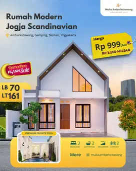Rumah Mewah Dalam Cluster Include Private Pool di Ambarketawang
