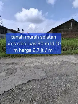 Di jual tanah murah di selatan ums
