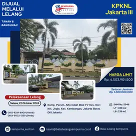 Di Jual Melalui Lelang RT Di Kota Jakarta