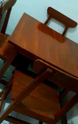 Dijual set meja makan jati