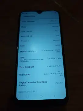 OPPO A5S FULLSET 
RAM 3/32
