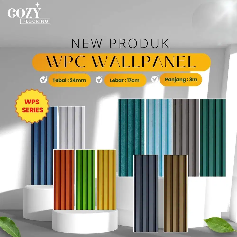 Wallpanel Plaswood Warna polos / Solid panjang 3 meter | WPC Wallpanel